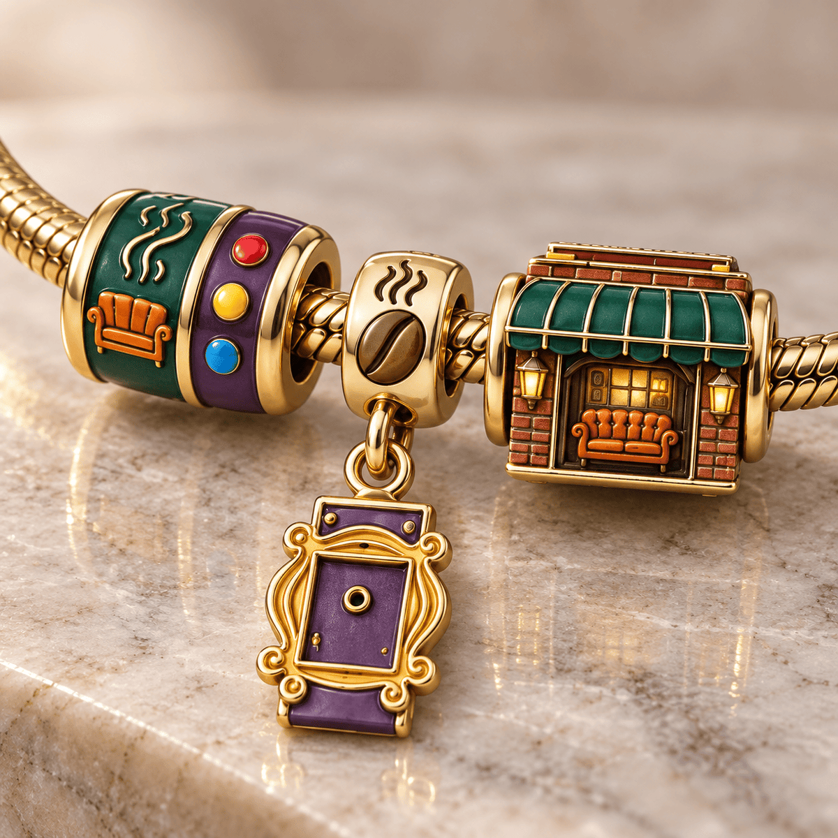 FRS Gold Charm Bracelet Set HQH