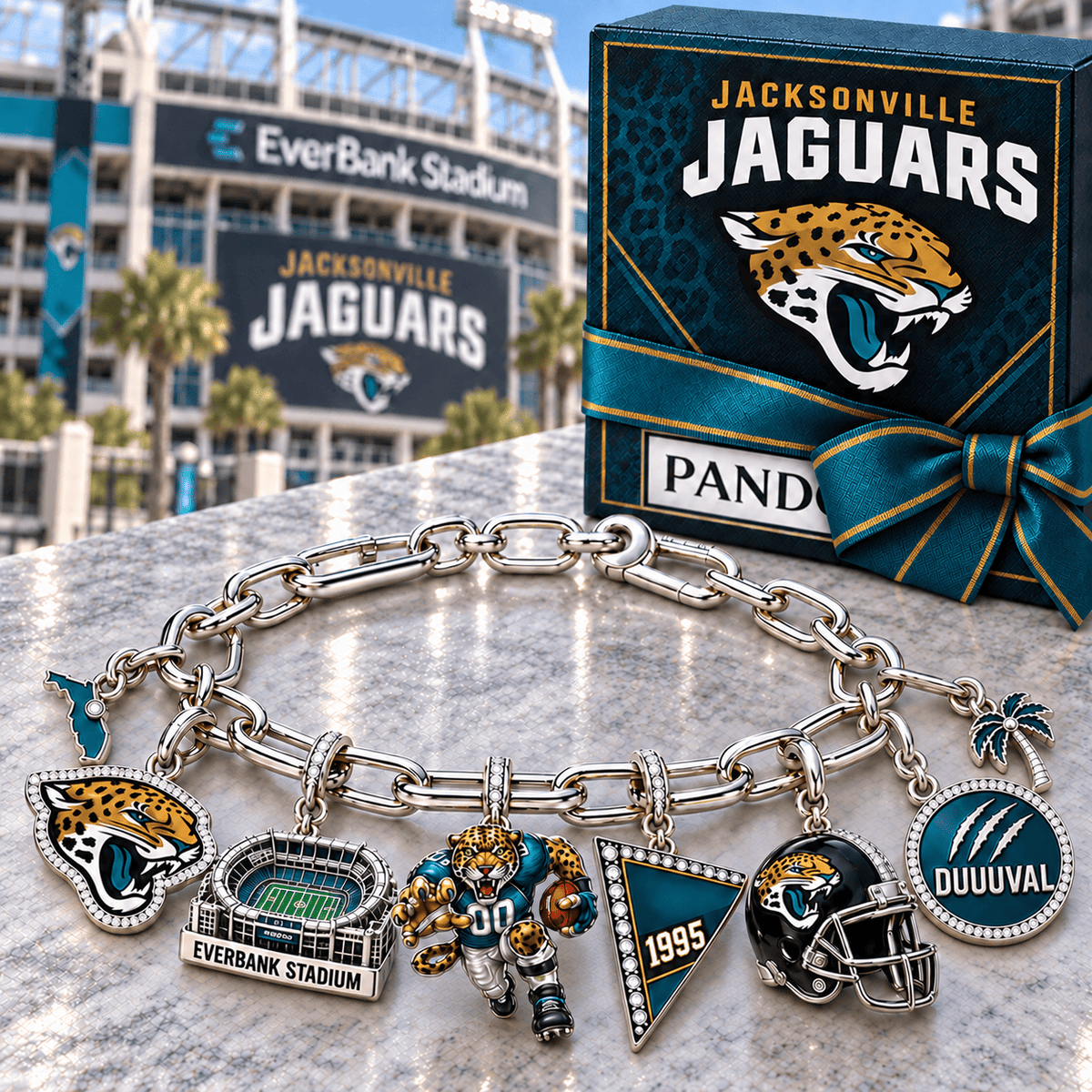 JSVJ Silver Charm Bracelet Set NTVA